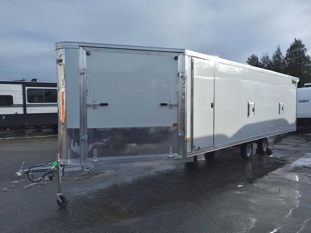ED578FCD-F58C-4249-A274-2DFCBC25E4D9.jpg 2024 Mission Trailers 101×24 Aluminum 4/5-Place Drive In/Out Deckover w/Galvanized Pkg, Canopy - Image 1